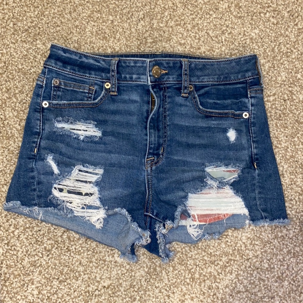Distressed a&e shorts